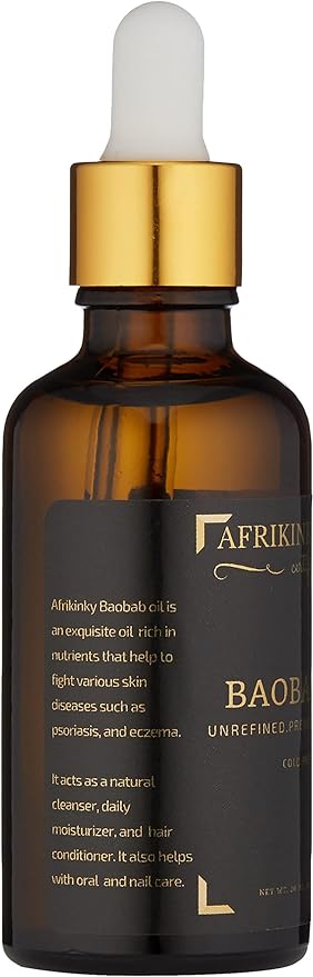 100% Pure Unrefined Cold Pressed Baobab Oil