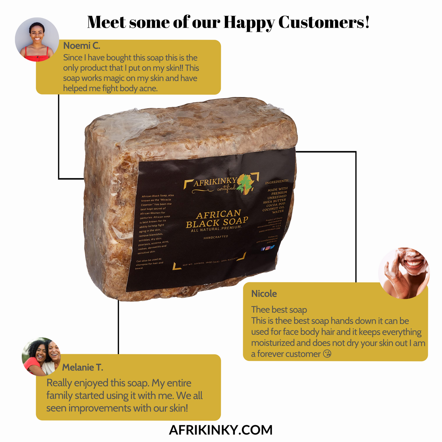 Large Afrikinky Black Soap