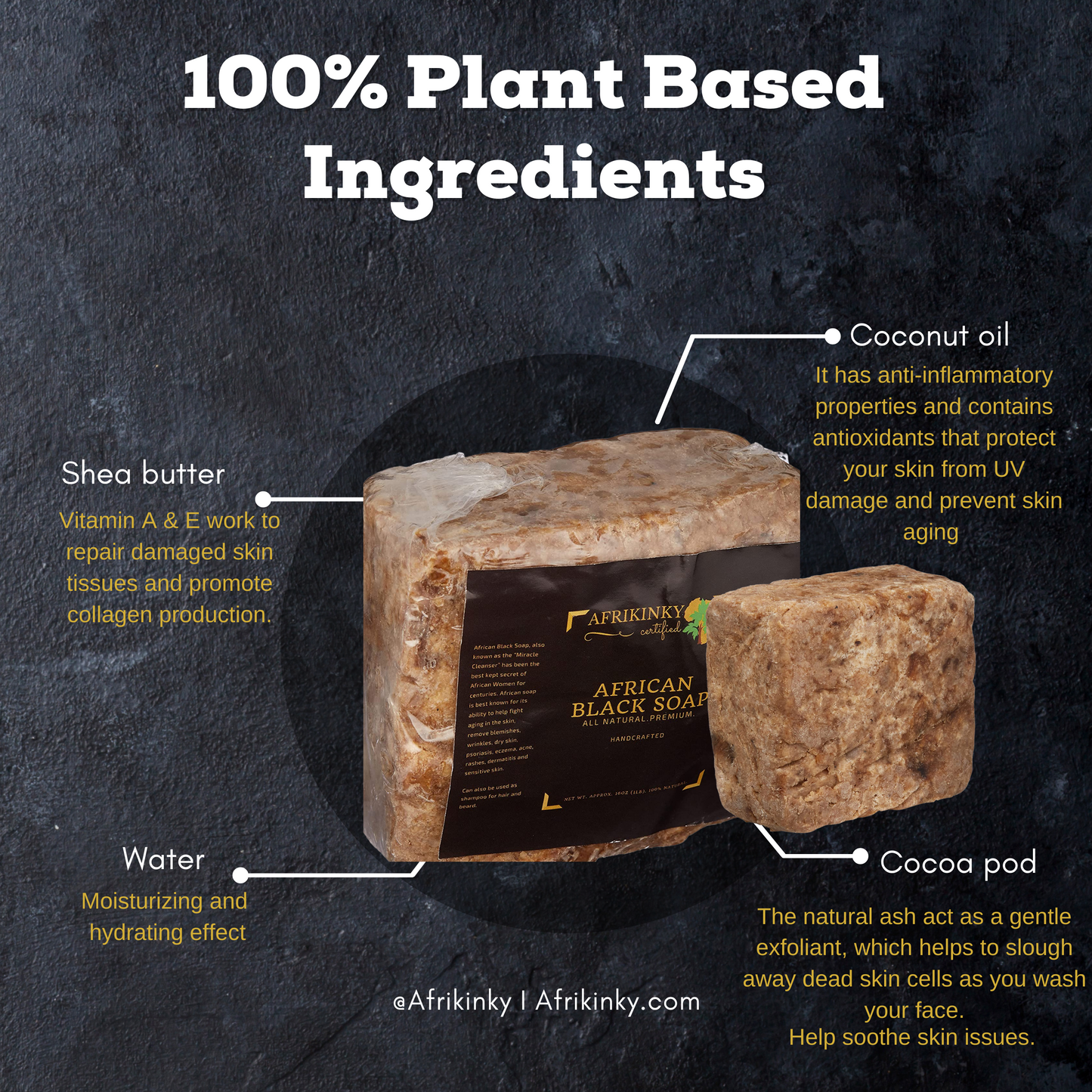 Large Afrikinky Black Soap